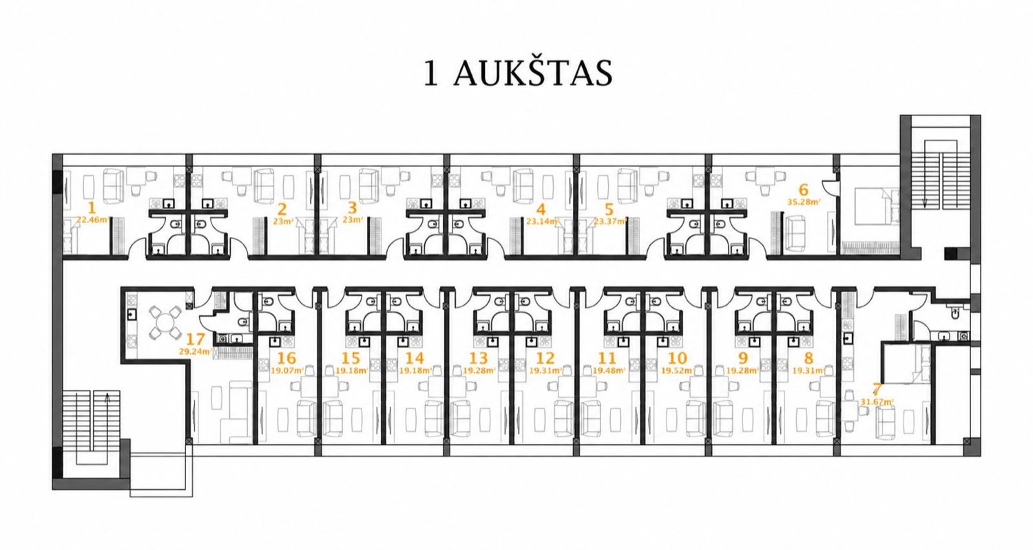 Pirmo aukšto planas